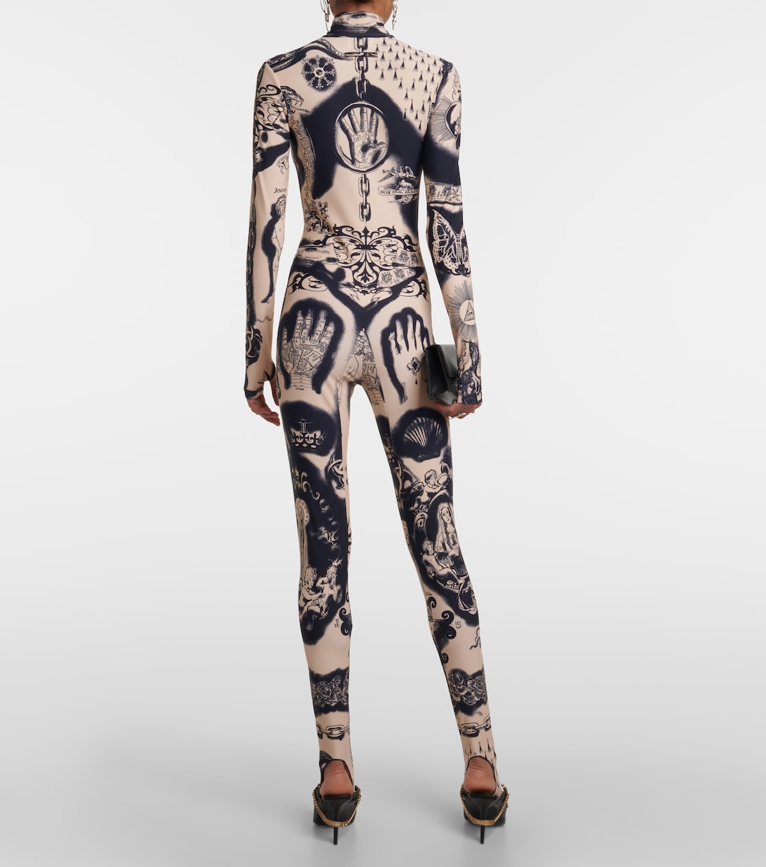 Jumpsuit Heraldique in jersey con stampa | Jean Paul Gaultier
