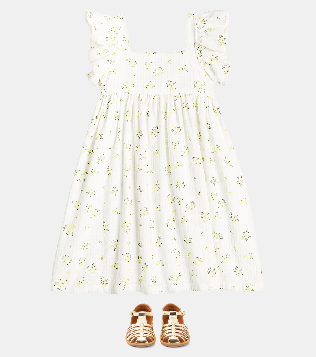 Poppy Royal metallic leather sandals | Pom d'Api