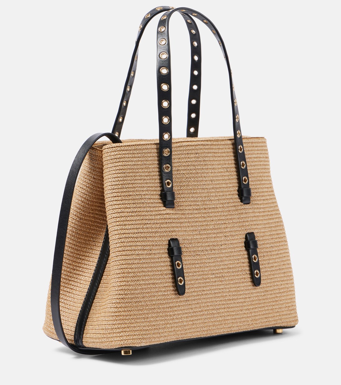 Mina 25 Medium paper straw tote bag | Alaïa