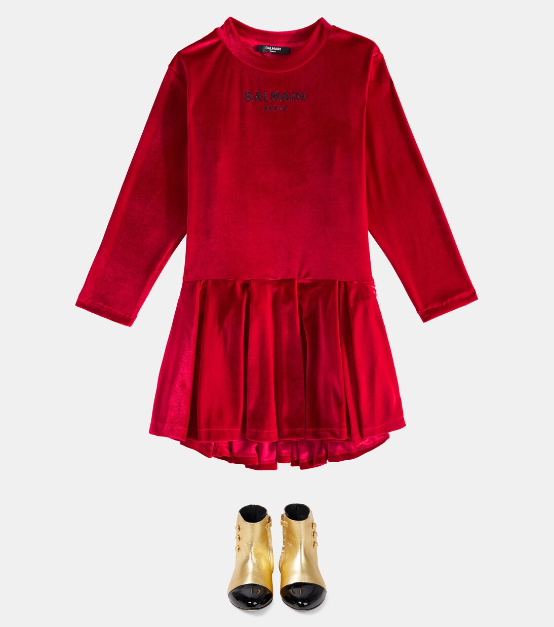 Robe en velours | Balmain Kids