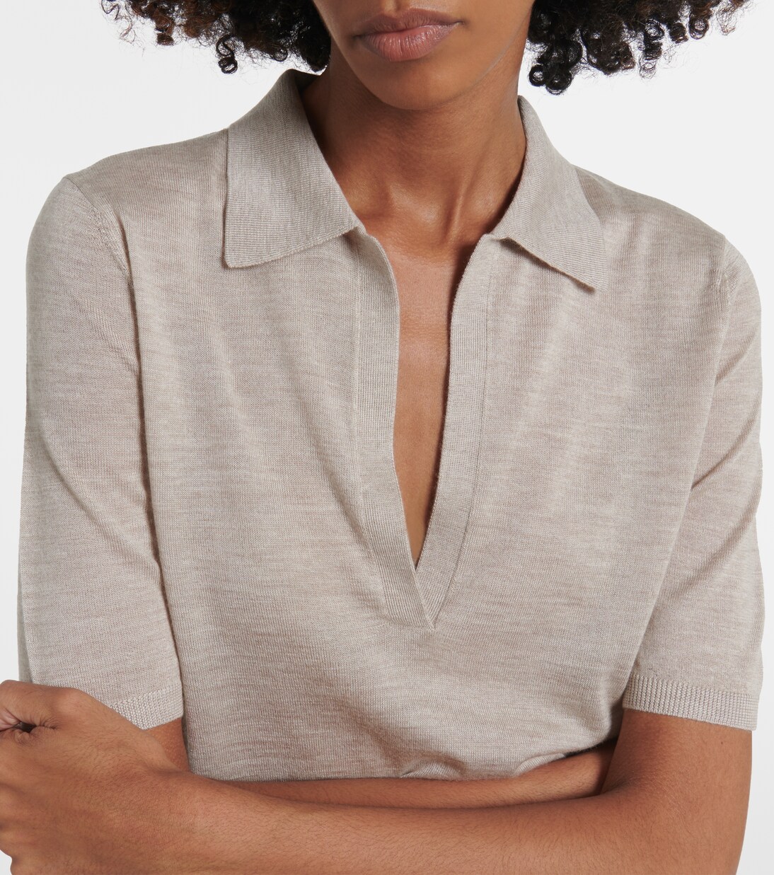 Frank cashmere and silk polo sweater | Gabriela Hearst