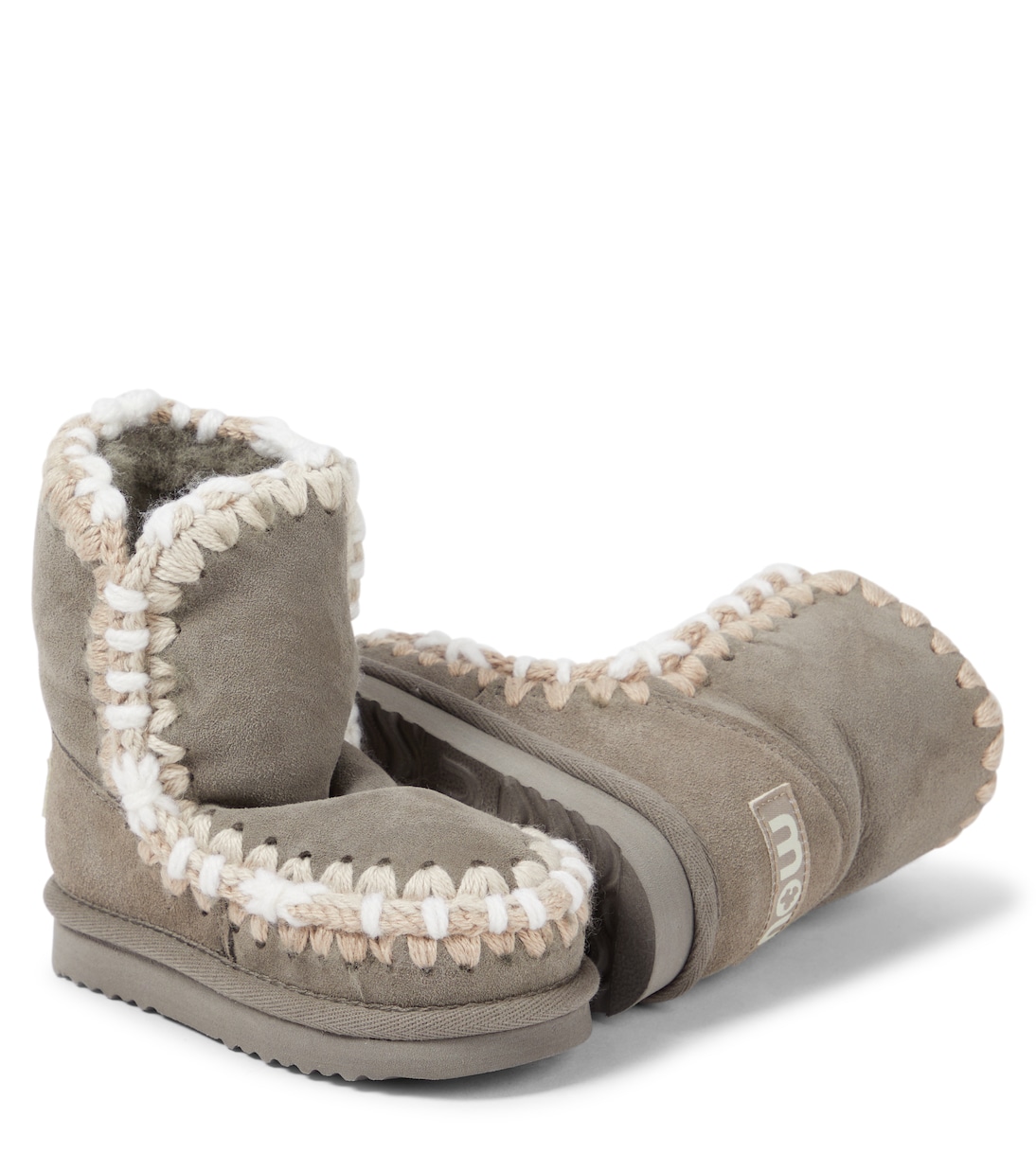 Shearling-lined suede ankle boots | Mou Kids