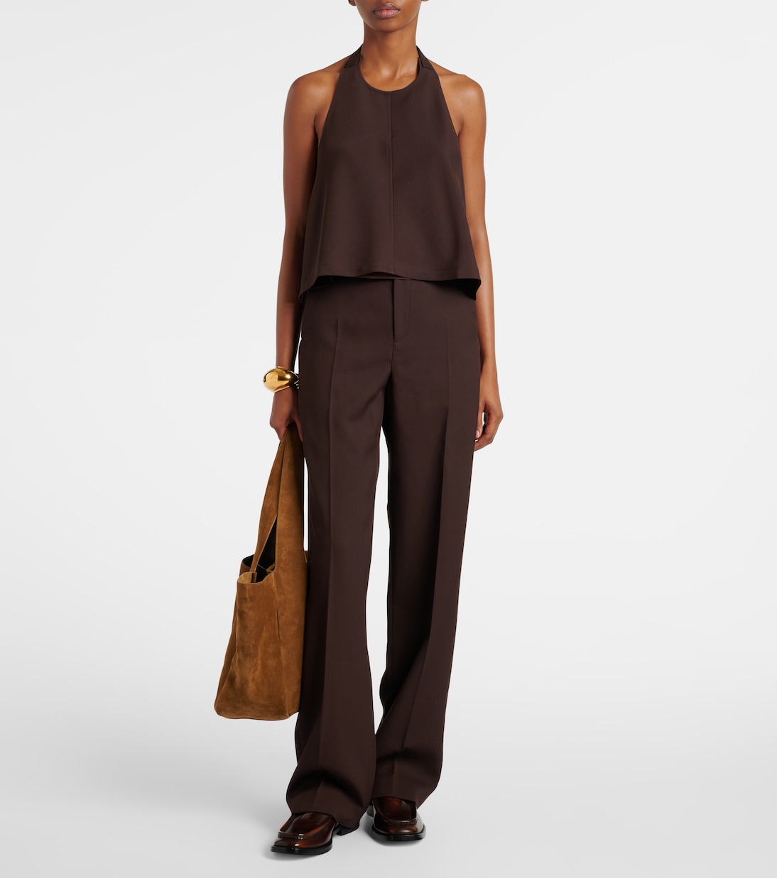 Pantaloni regular in lana | Wardrobe.NYC