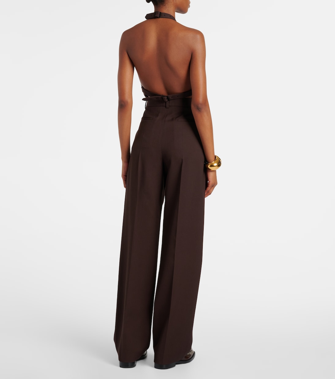 Pantaloni regular in lana | Wardrobe.NYC