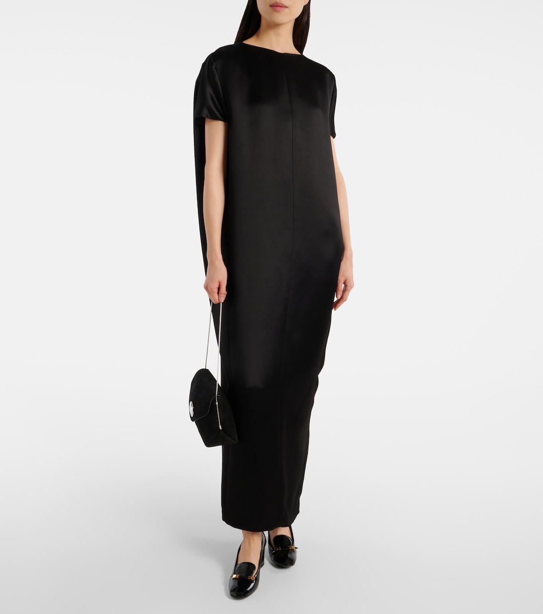 Robe longue Webster en satin | Khaite