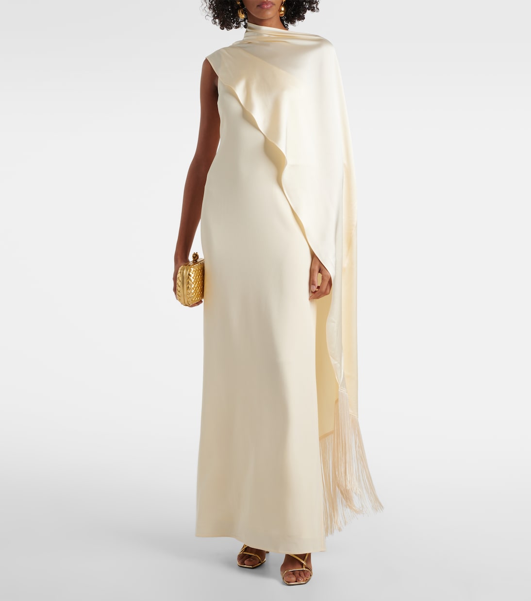 Berenson caped crêpe cady gown | Taller Marmo