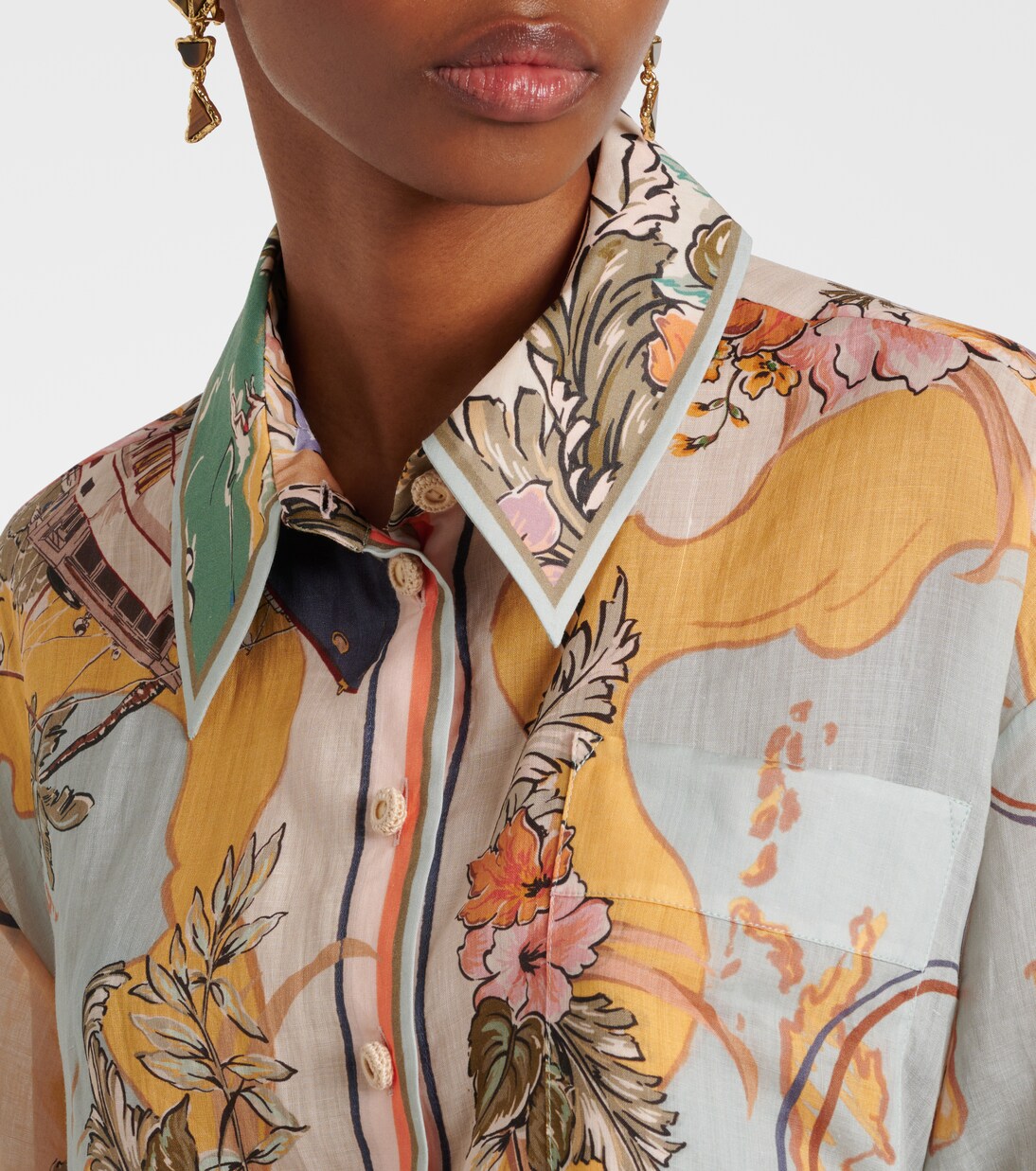 Chemise Tallow en ramie à fleurs | Zimmermann