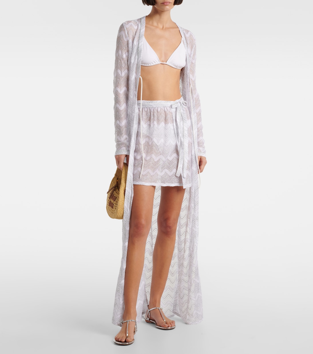 Jupe portefeuille Zigzag en lamé | Missoni