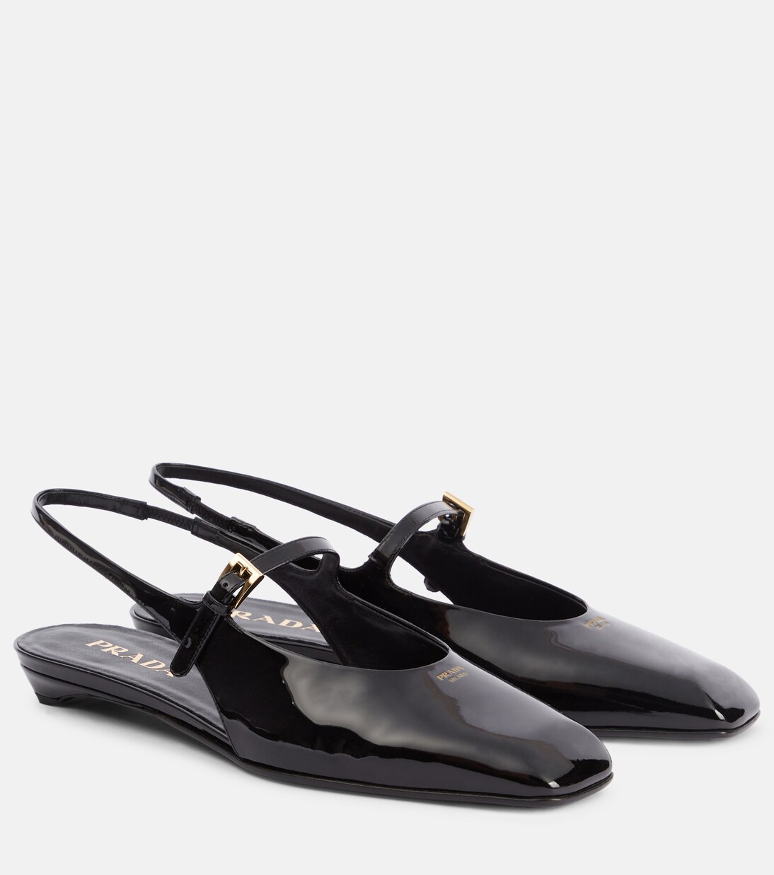 Ballerine slingback in vernice | Prada