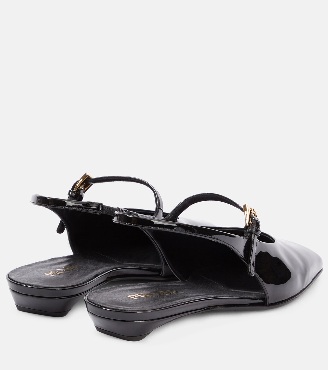 Ballerine slingback in vernice | Prada