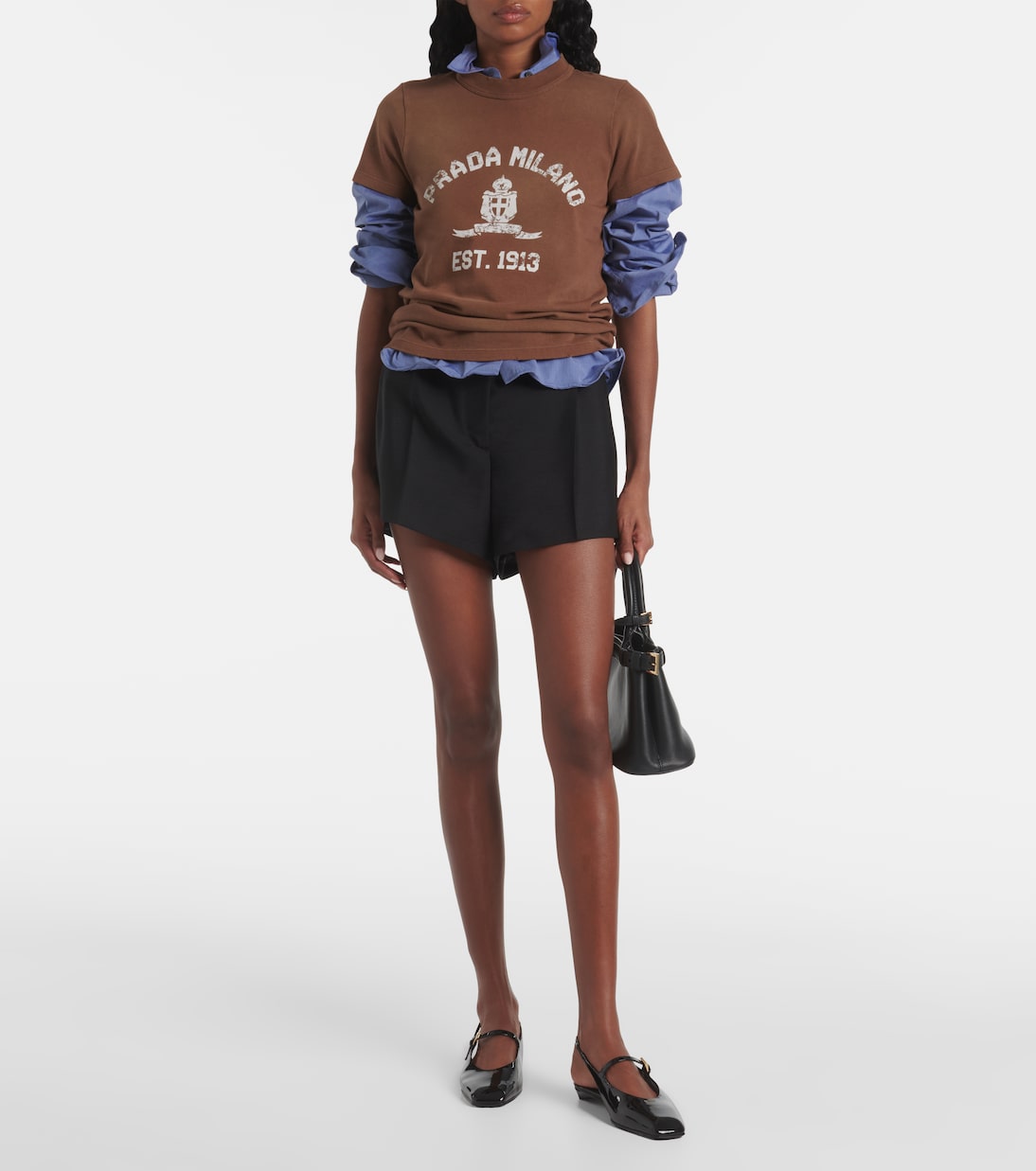 Ballerine slingback in vernice | Prada