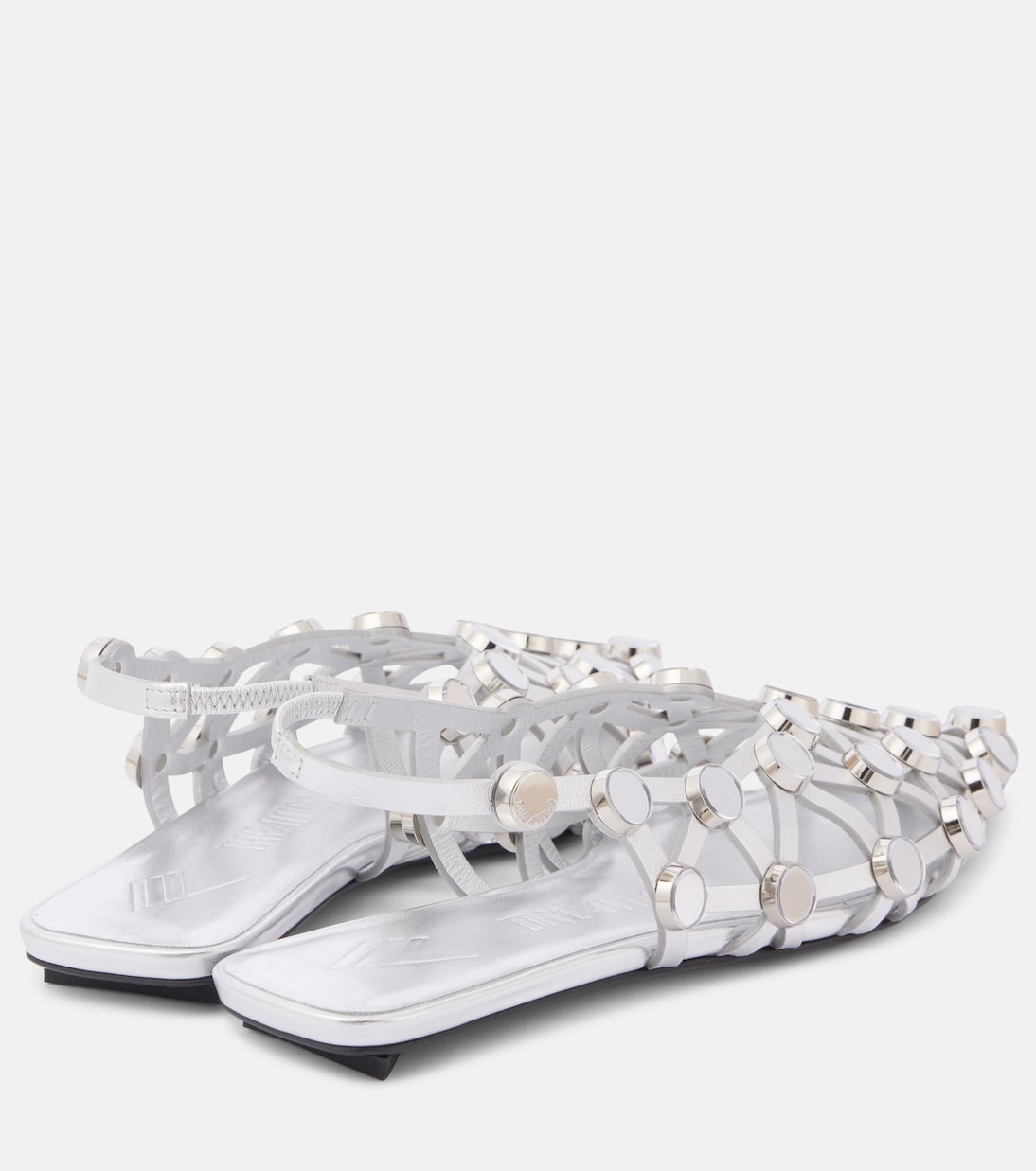 Grid leather ballet flats | The Attico