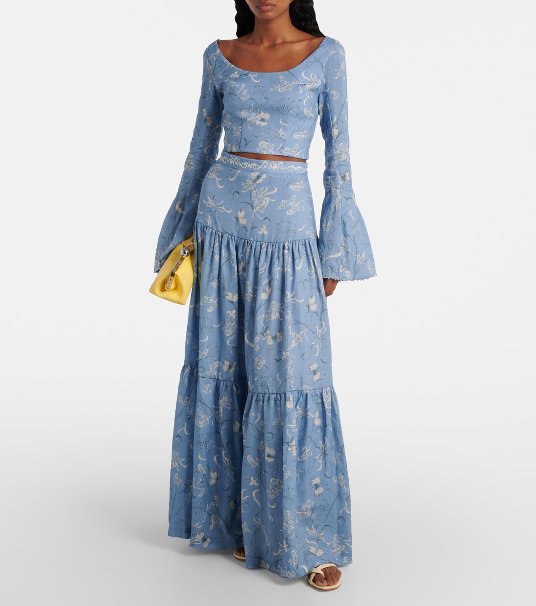 Cropped-Top Limoncillo Lymanopoda aus Leinen | Agua by Agua Bendita