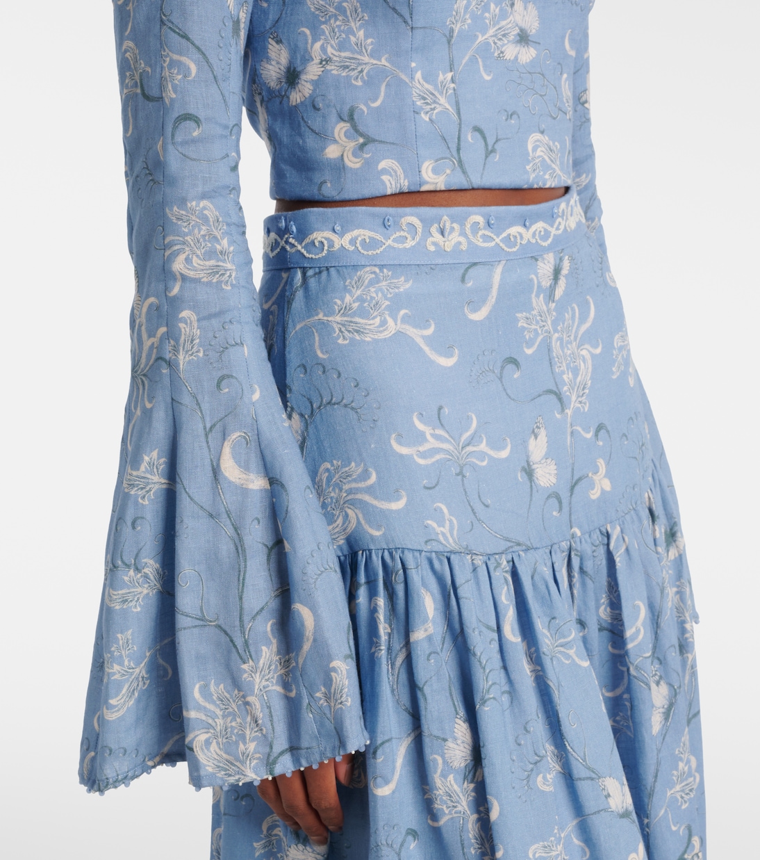 Cropped-Top Limoncillo Lymanopoda aus Leinen | Agua by Agua Bendita