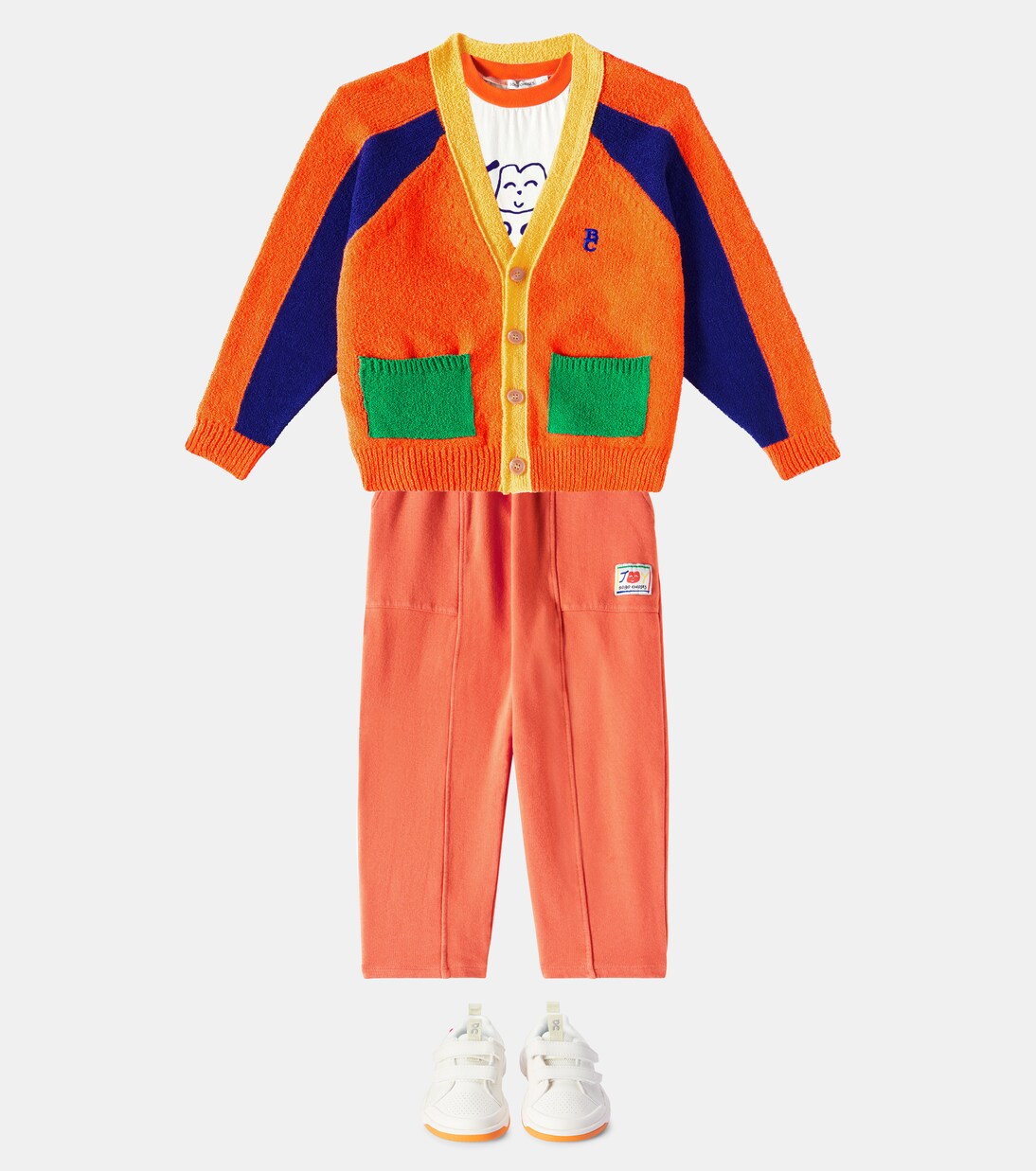 بنطلون رياضي من القطن الجيرسيه المخلوط Smiling | Bobo Choses