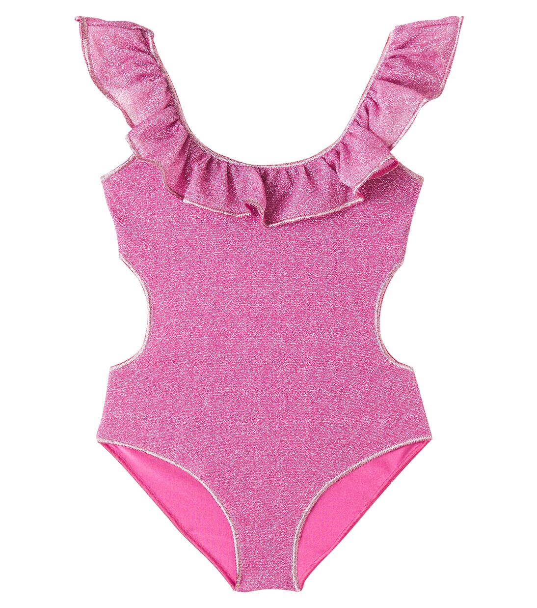 Lumière ruffled lamé bikini | Oséree Kids