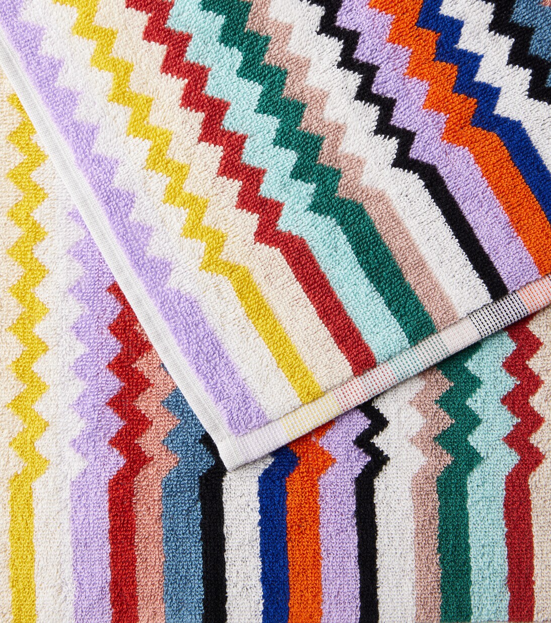 Toalla de baño Riverbero de rizo en zigzag | Missoni