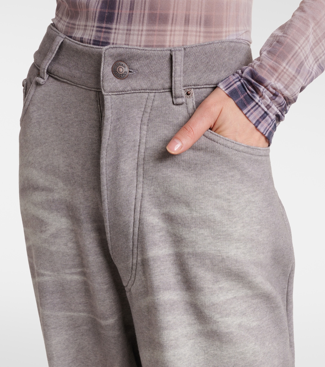Weite Mid-Rise-Hose aus Baumwoll-Fleece | Acne Studios