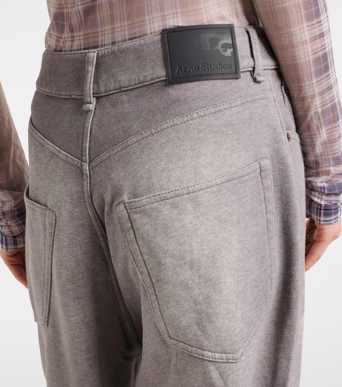 Weite Mid-Rise-Hose aus Baumwoll-Fleece | Acne Studios