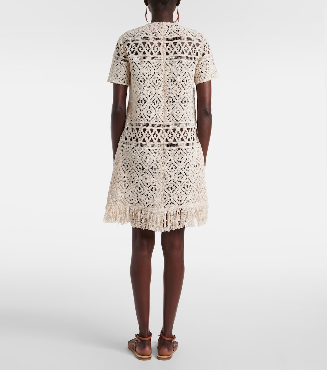 Abito corto Lacey in cotone macramé | La DoubleJ