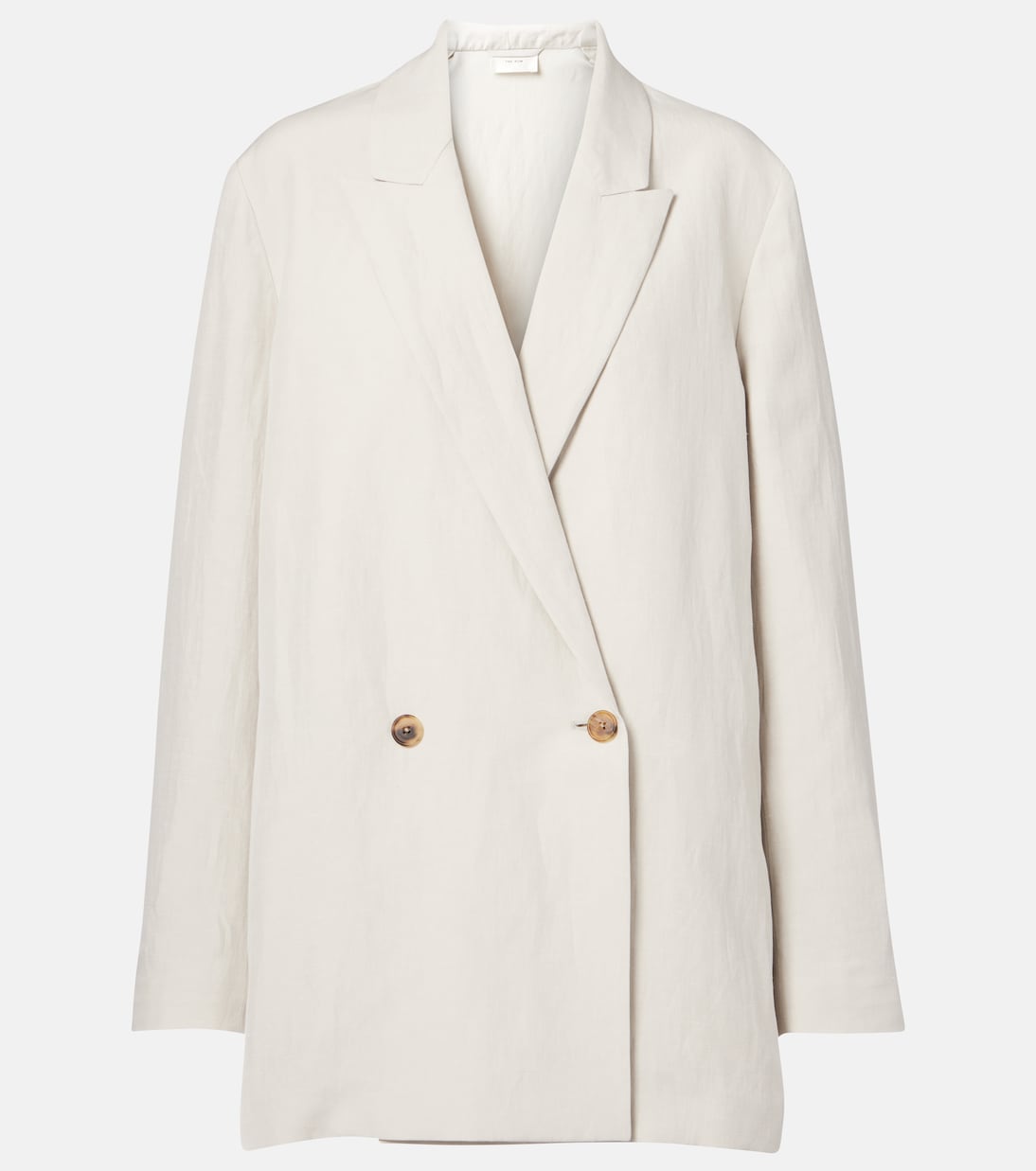 Nat double-breasted silk and linen blazer | The Row