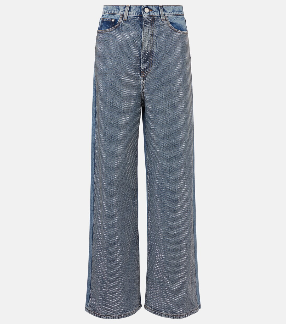 Jeans anchos con cristales | Stella McCartney