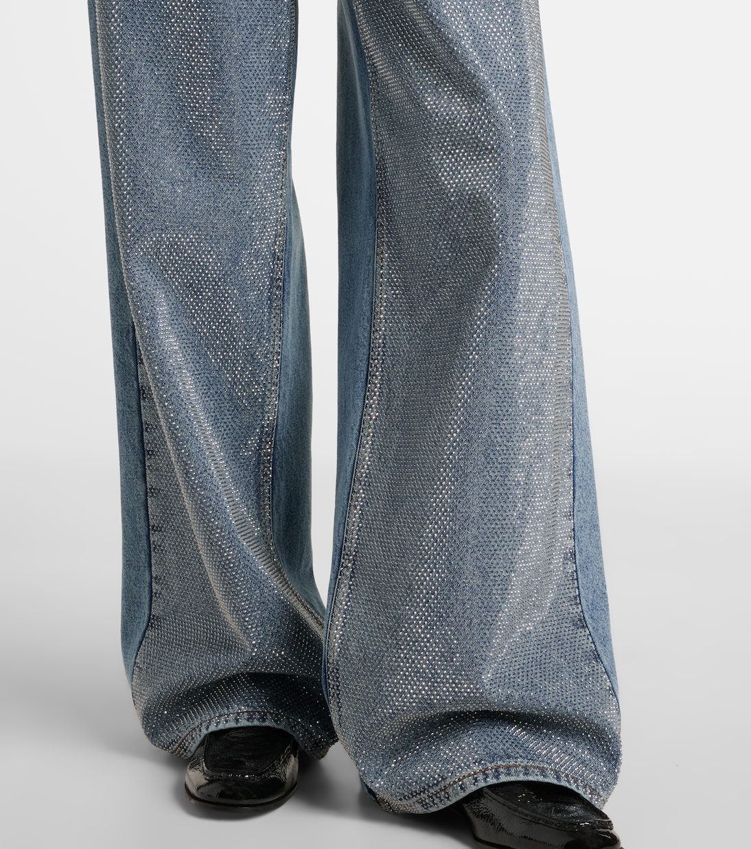 Jeans anchos con cristales | Stella McCartney