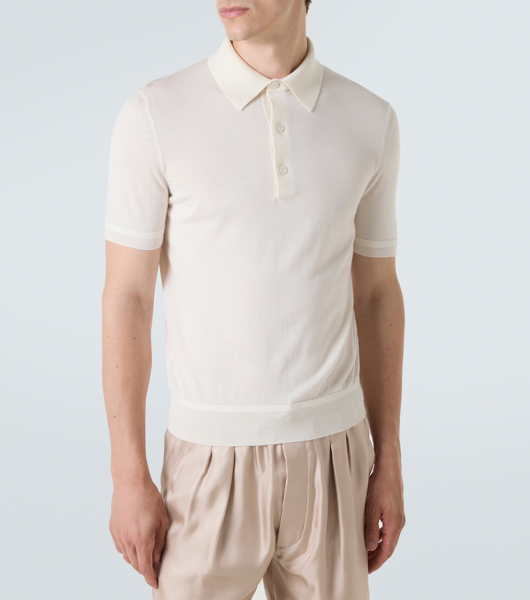 Cashmere and silk polo shirt | Tom Ford