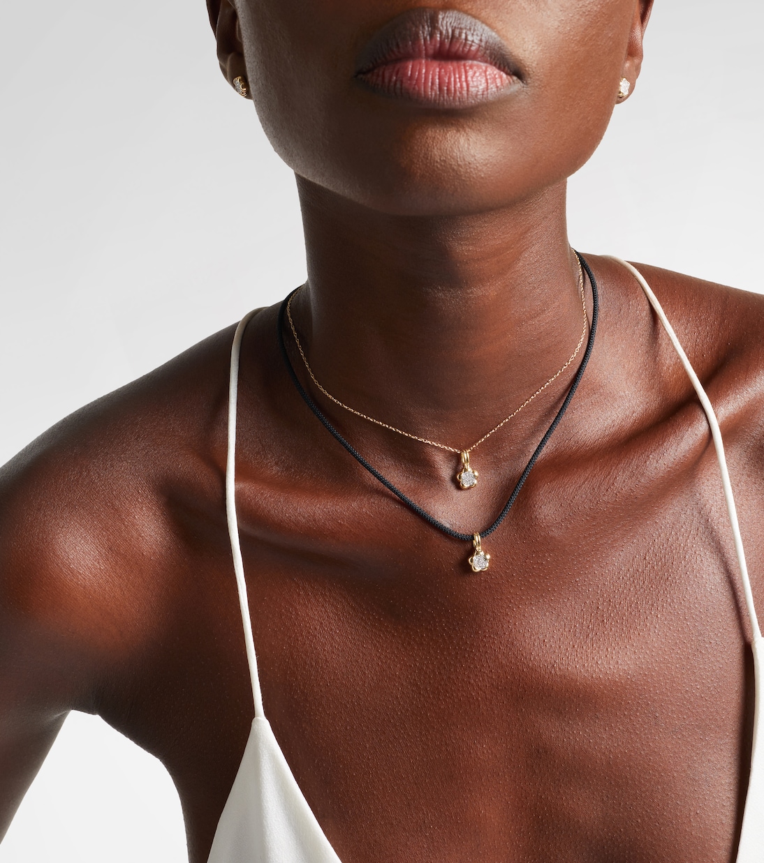 Halskette Crosby aus 10kt Gelbgold (417/1000) mit Diamanten | Stone and Strand