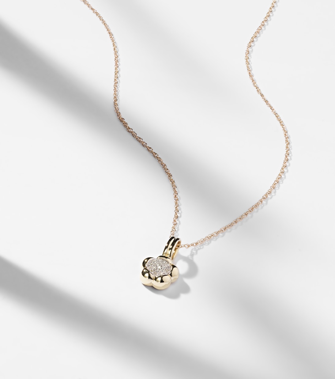 Halskette Crosby aus 10kt Gelbgold (417/1000) mit Diamanten | Stone and Strand