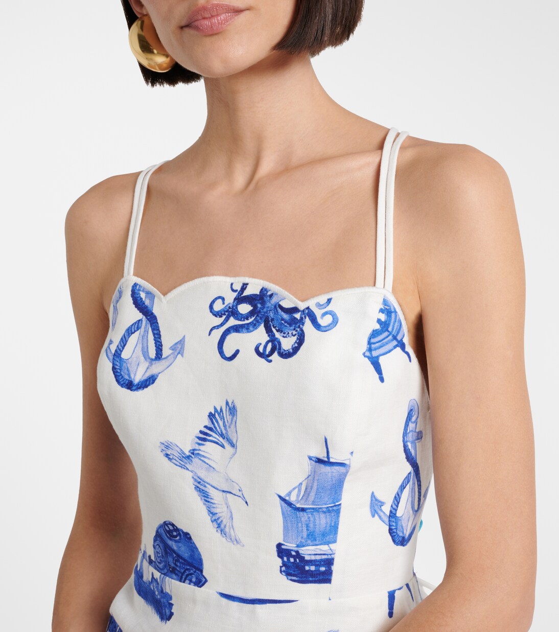 Bedrucktes Minikleid aus Leinen | Farm Rio