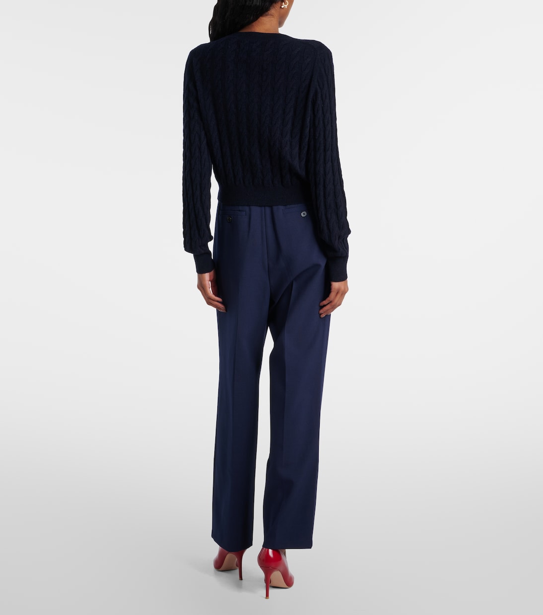 Cable-knit wool and cashmere cardigan | Jardin des Orangers