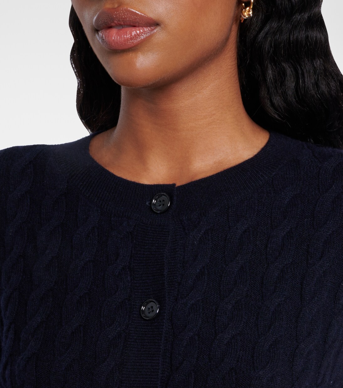 Cable-knit wool and cashmere cardigan | Jardin des Orangers