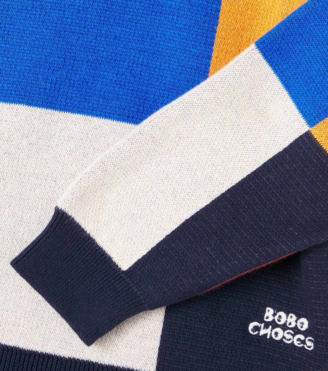 Multicolor Tiles cotton sweater | Bobo Choses