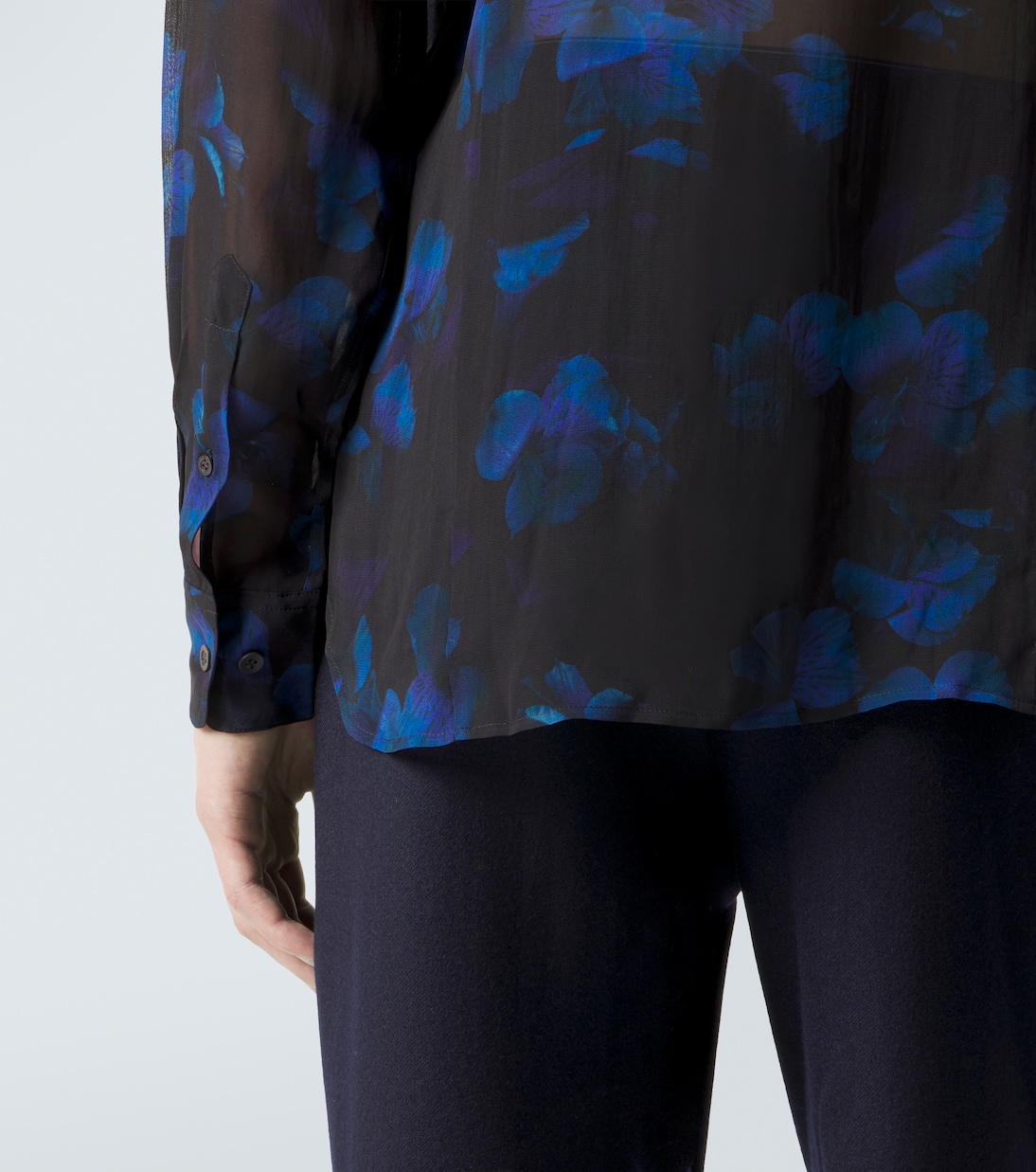 Sheer floral shirt | Dries Van Noten