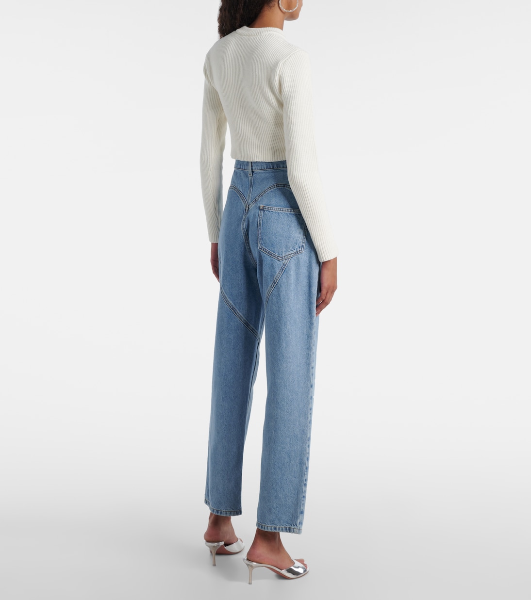 Embellished cotton-blend sweater | Area