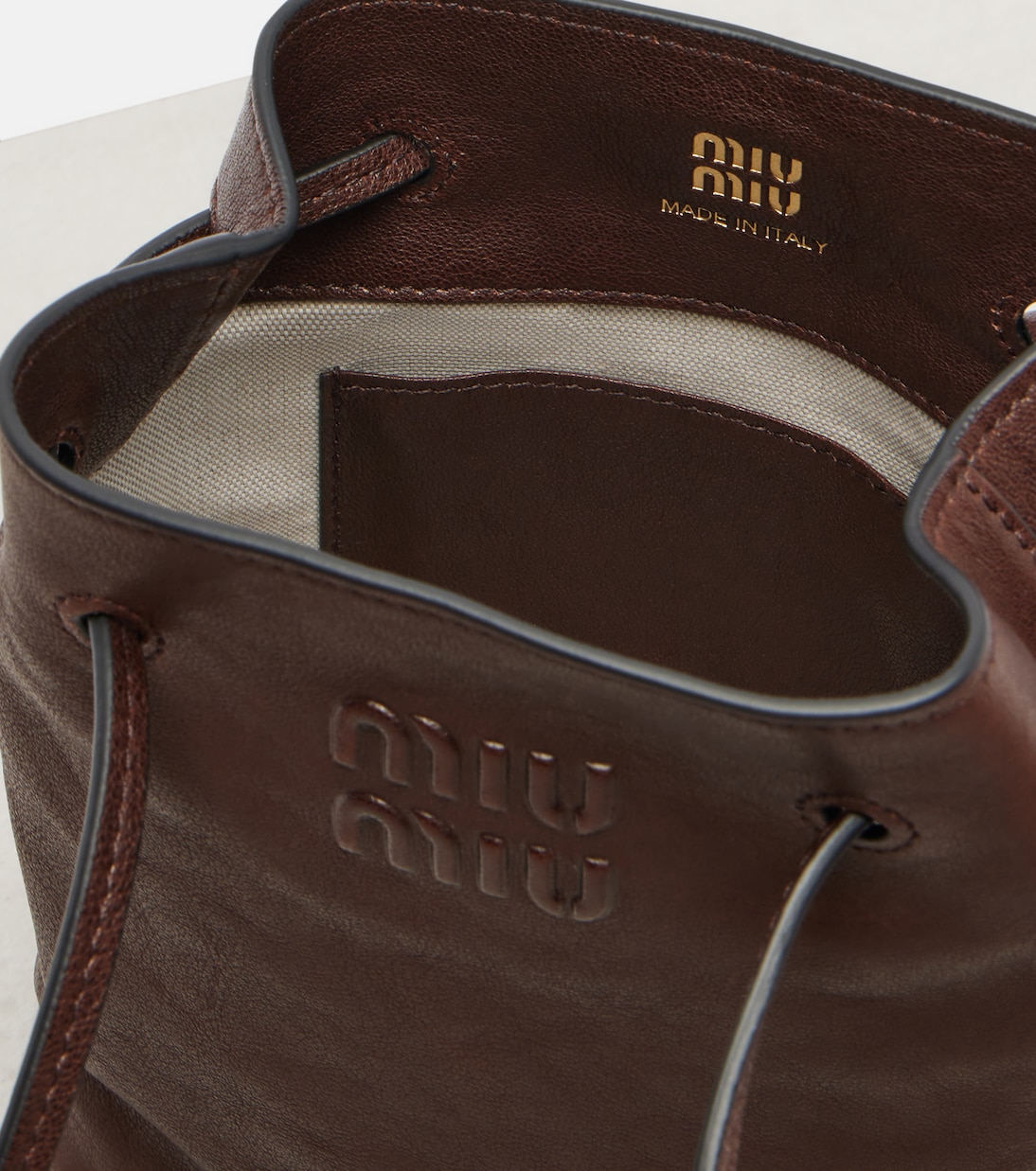 Mini leather crossbody bag | Miu Miu