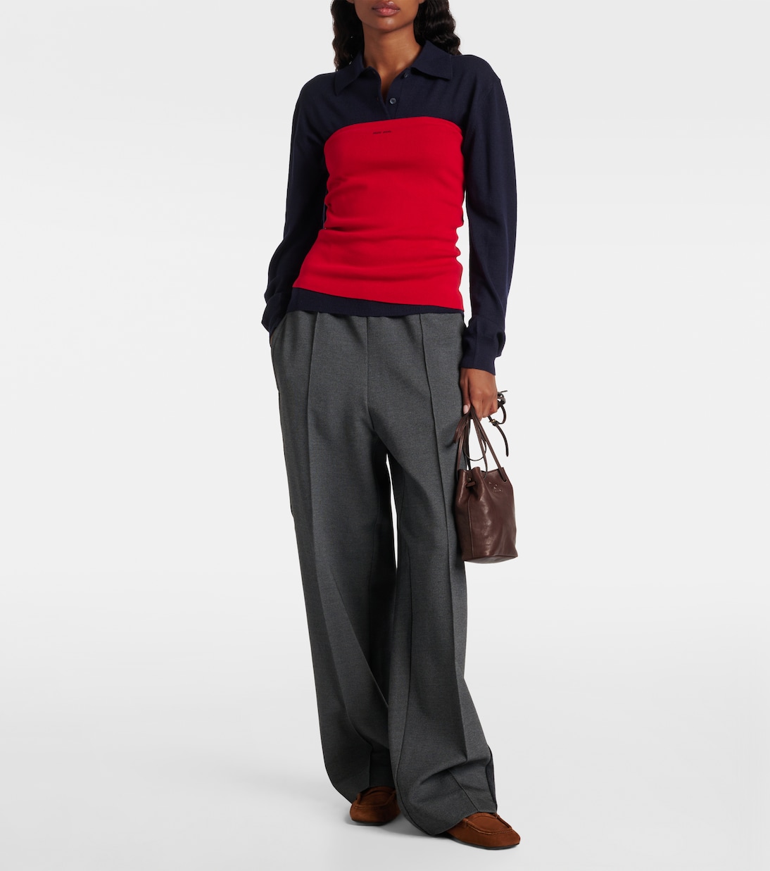 Mini leather crossbody bag | Miu Miu