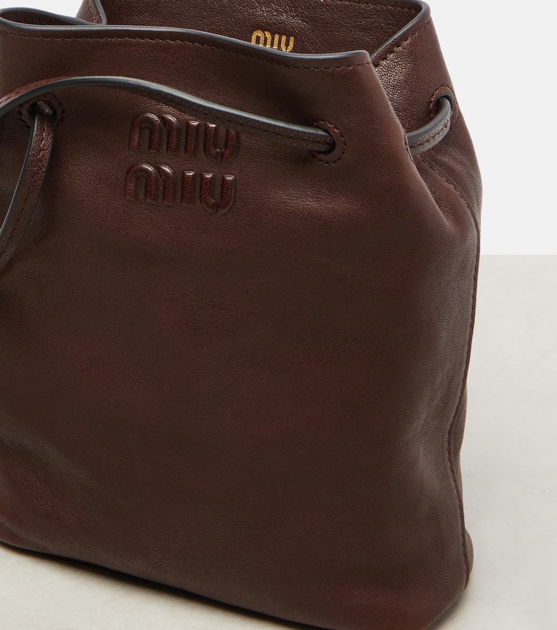 Mini leather crossbody bag | Miu Miu