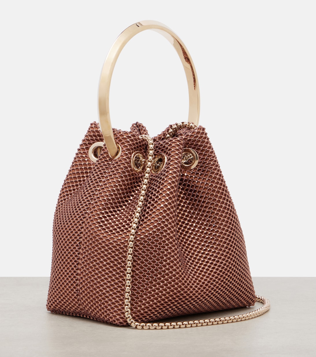 Bolso saco Bon Bon Small de satén adornado | Jimmy Choo