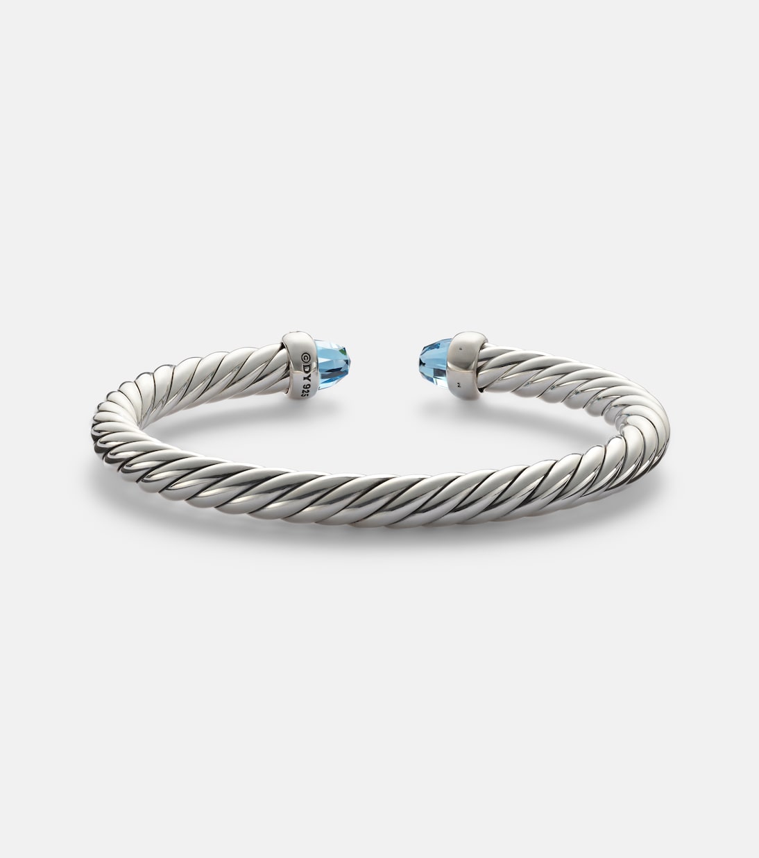 Armreif Cable Flex® aus Sterlingsilber mit Diamanten und Topas | David Yurman