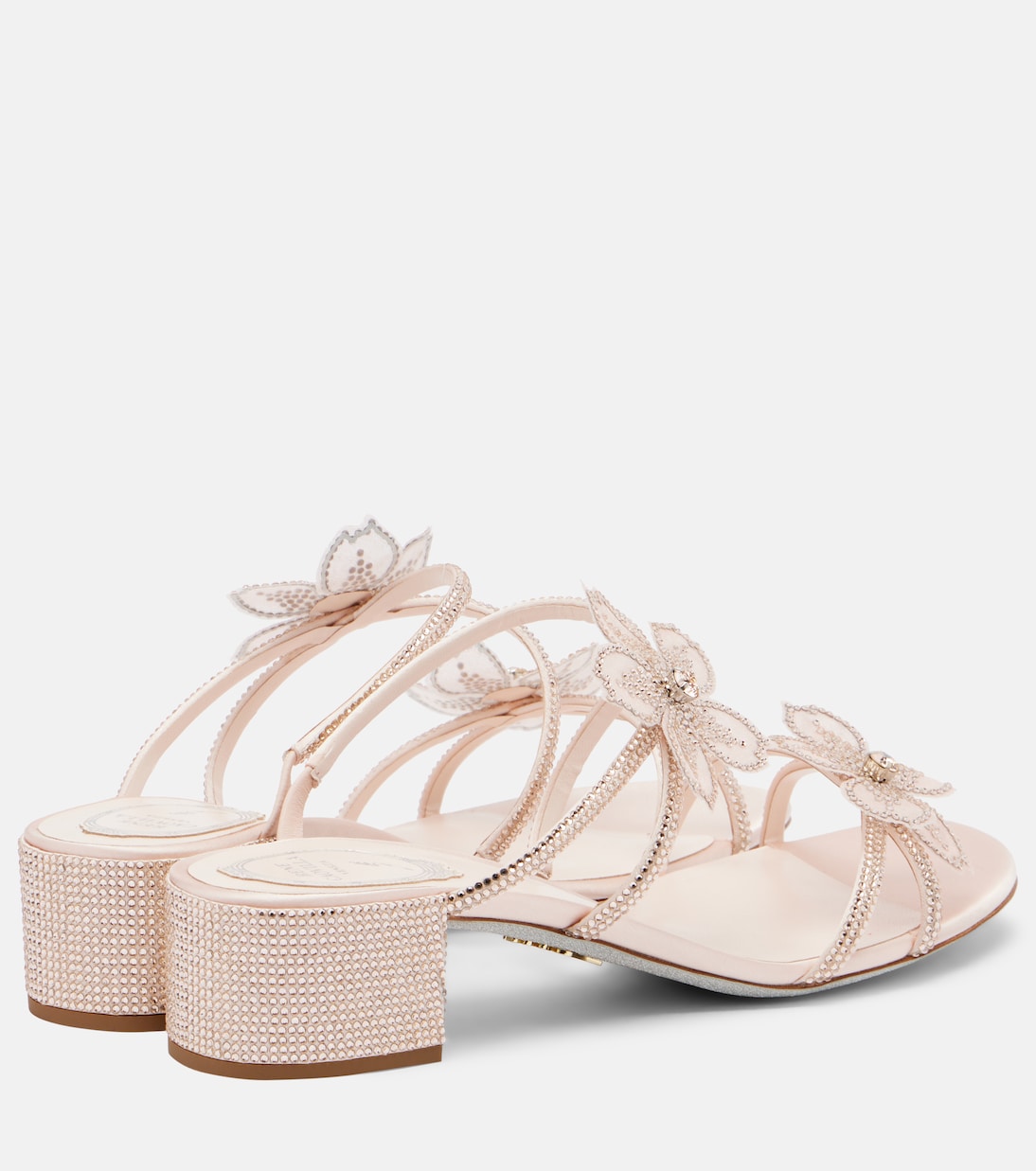 Sandalen Floriane aus Satin mit Kristallen | Rene Caovilla