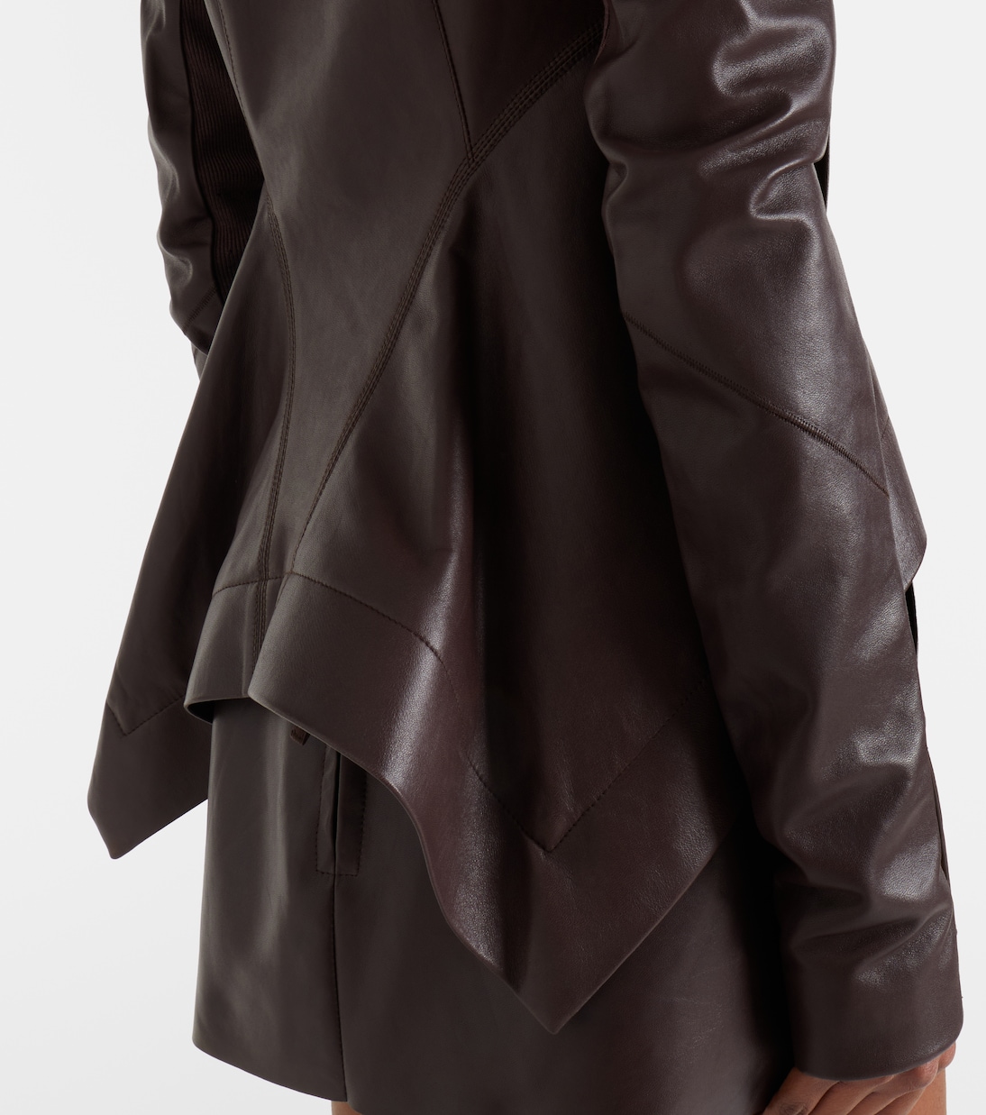 Naska asymmetric leather jacket | Rick Owens
