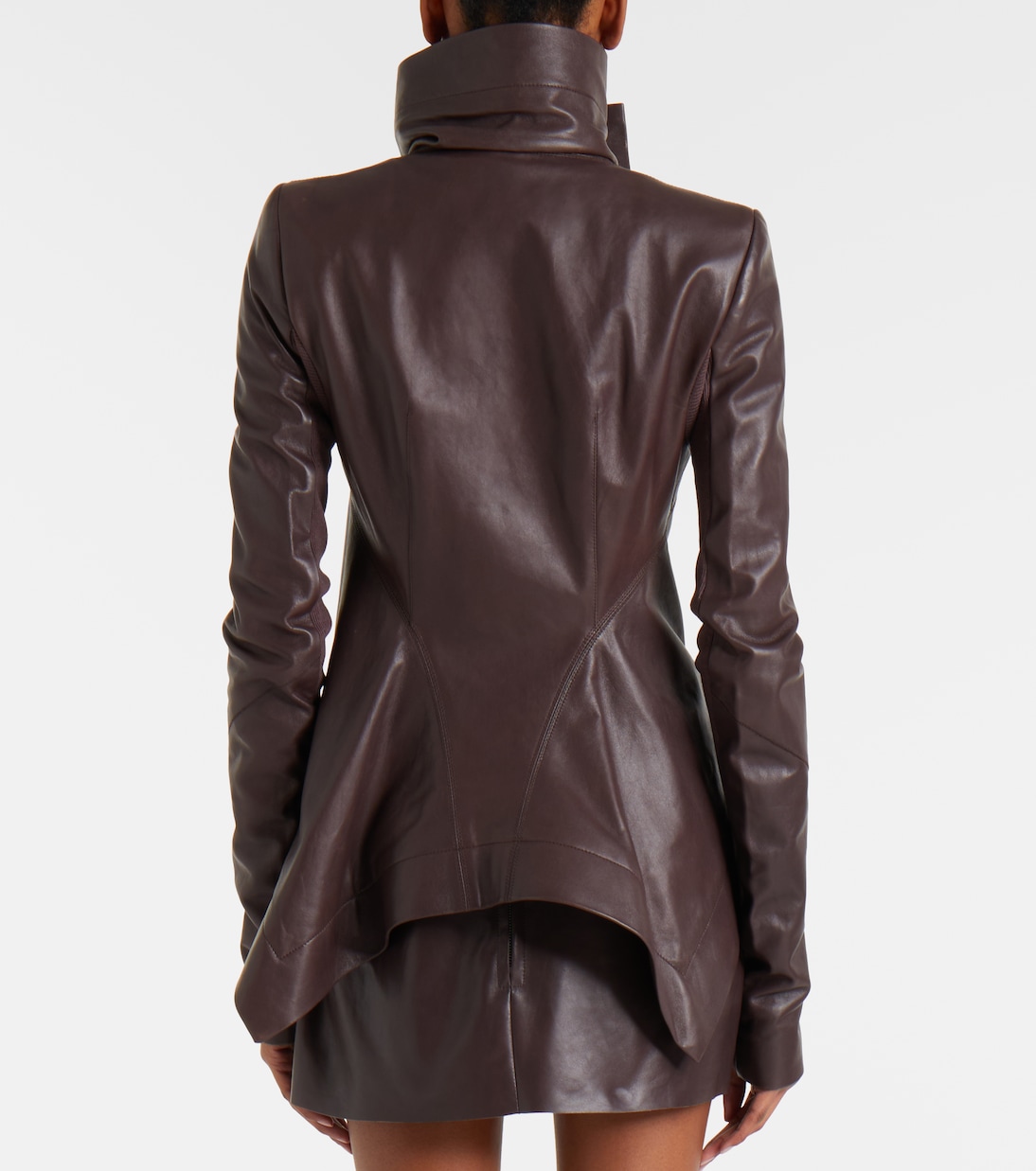 Naska asymmetric leather jacket | Rick Owens