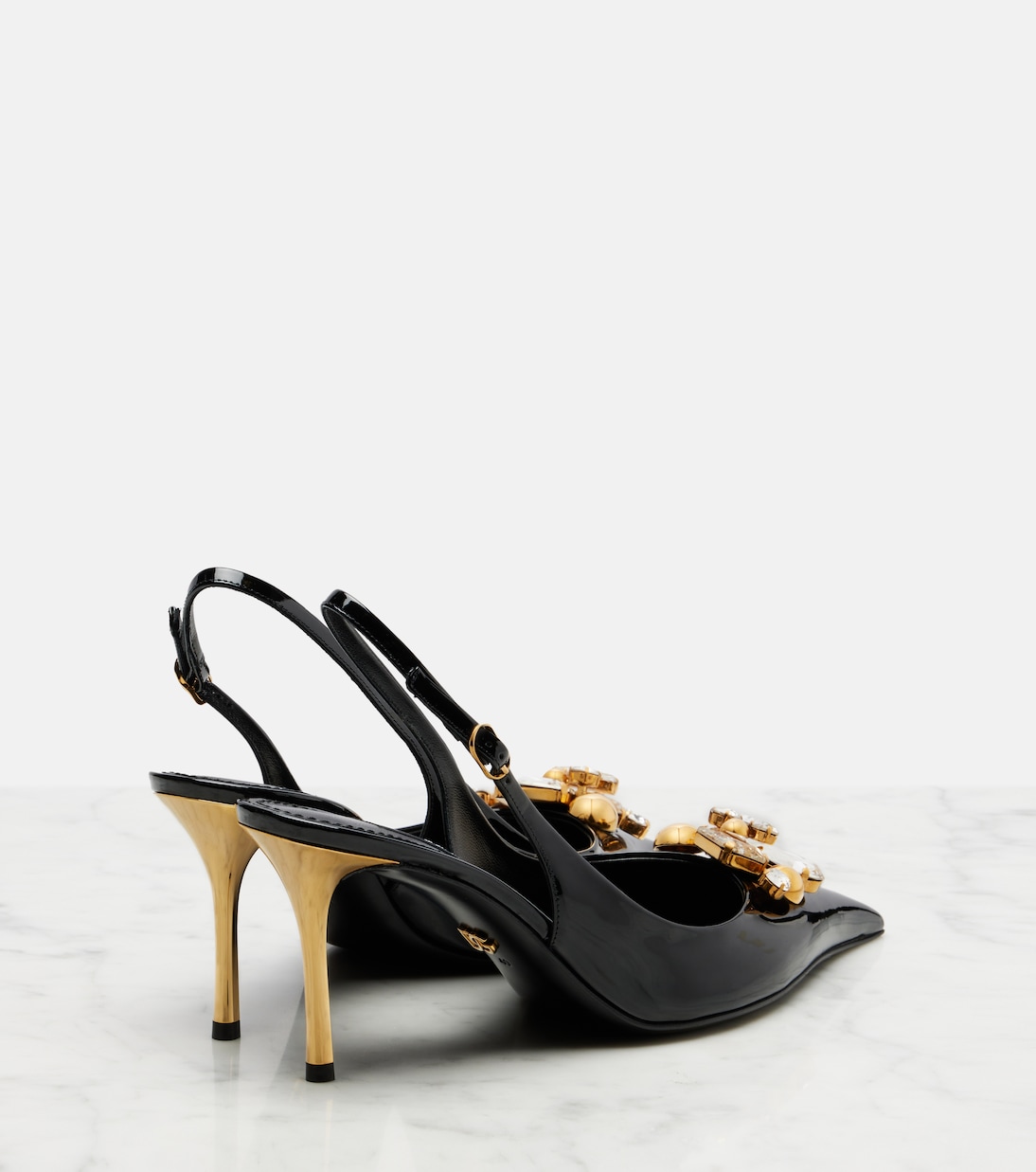 Embellished patent leather slingback pumps | Dolce&Gabbana