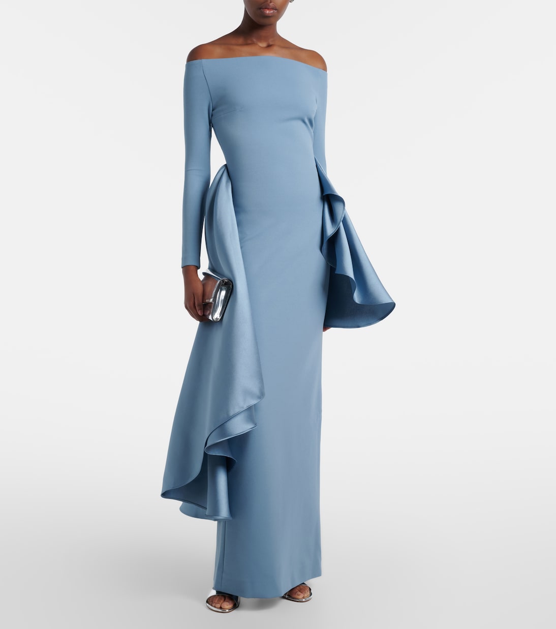Kiana draped off-shoulder gown | Solace London