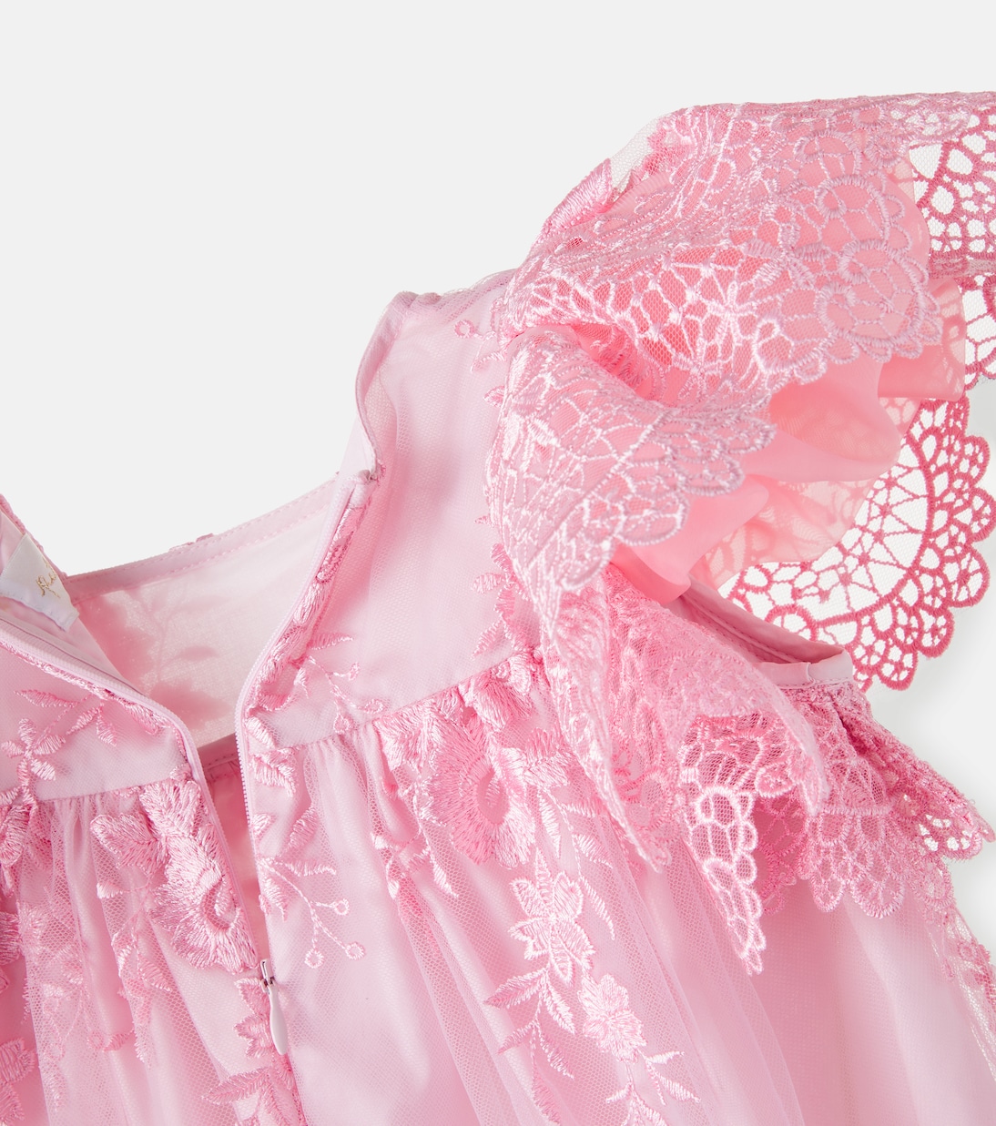 Floral lace-trimmed tulle dress | Petite Amalie  