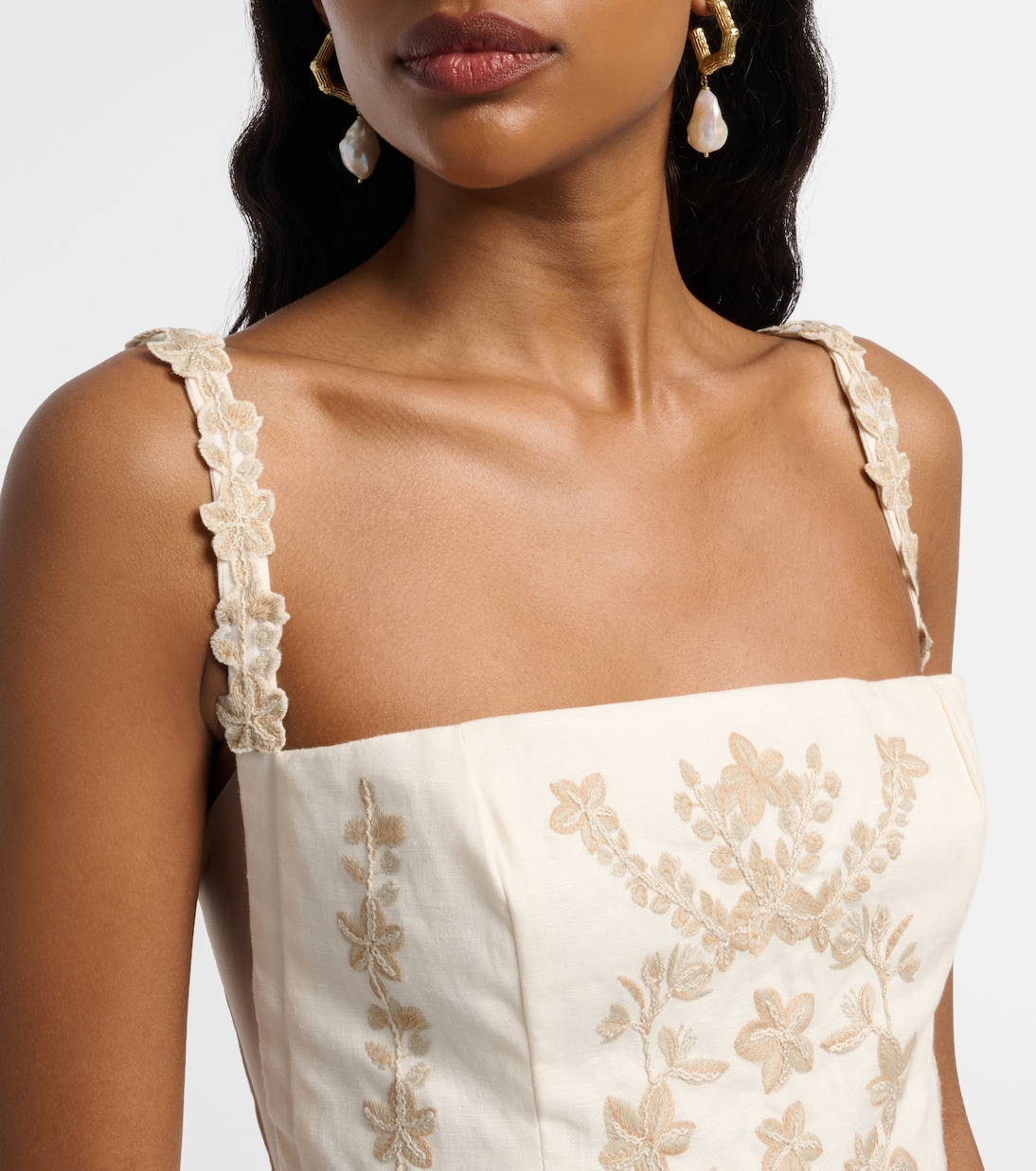 Mielero embroidered linen minidress | Agua by Agua Bendita