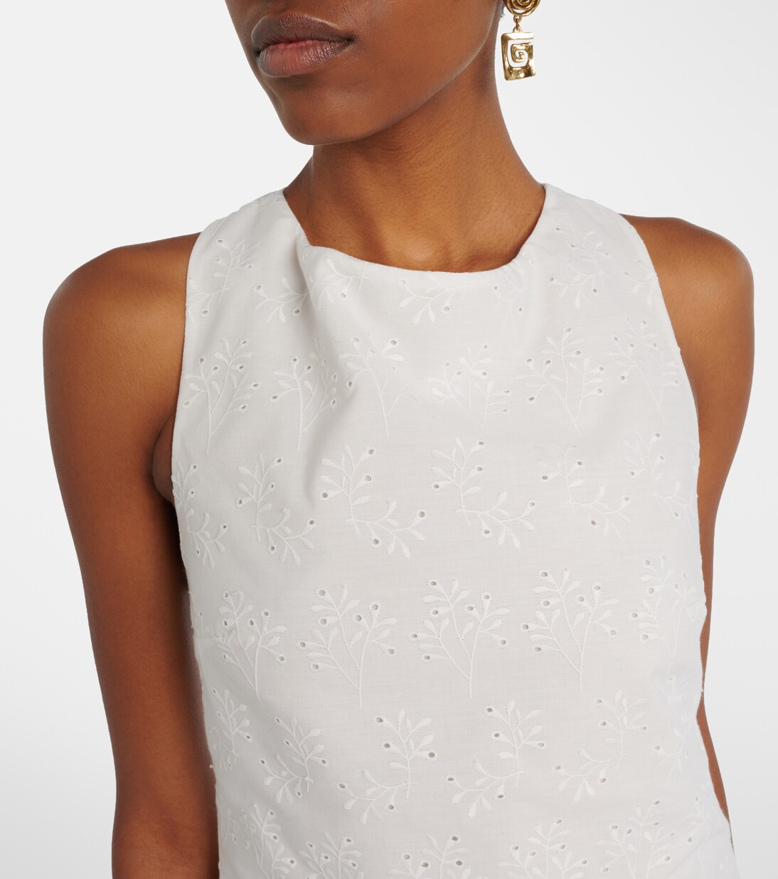 Vestido corto Breta con bordado inglés | Faithfull