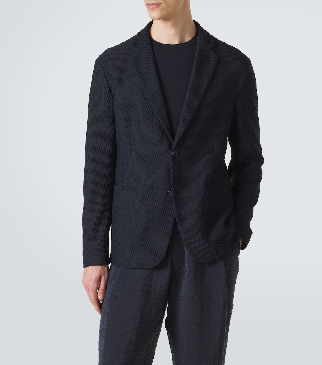 Blazer en maille gaufrée | Giorgio Armani